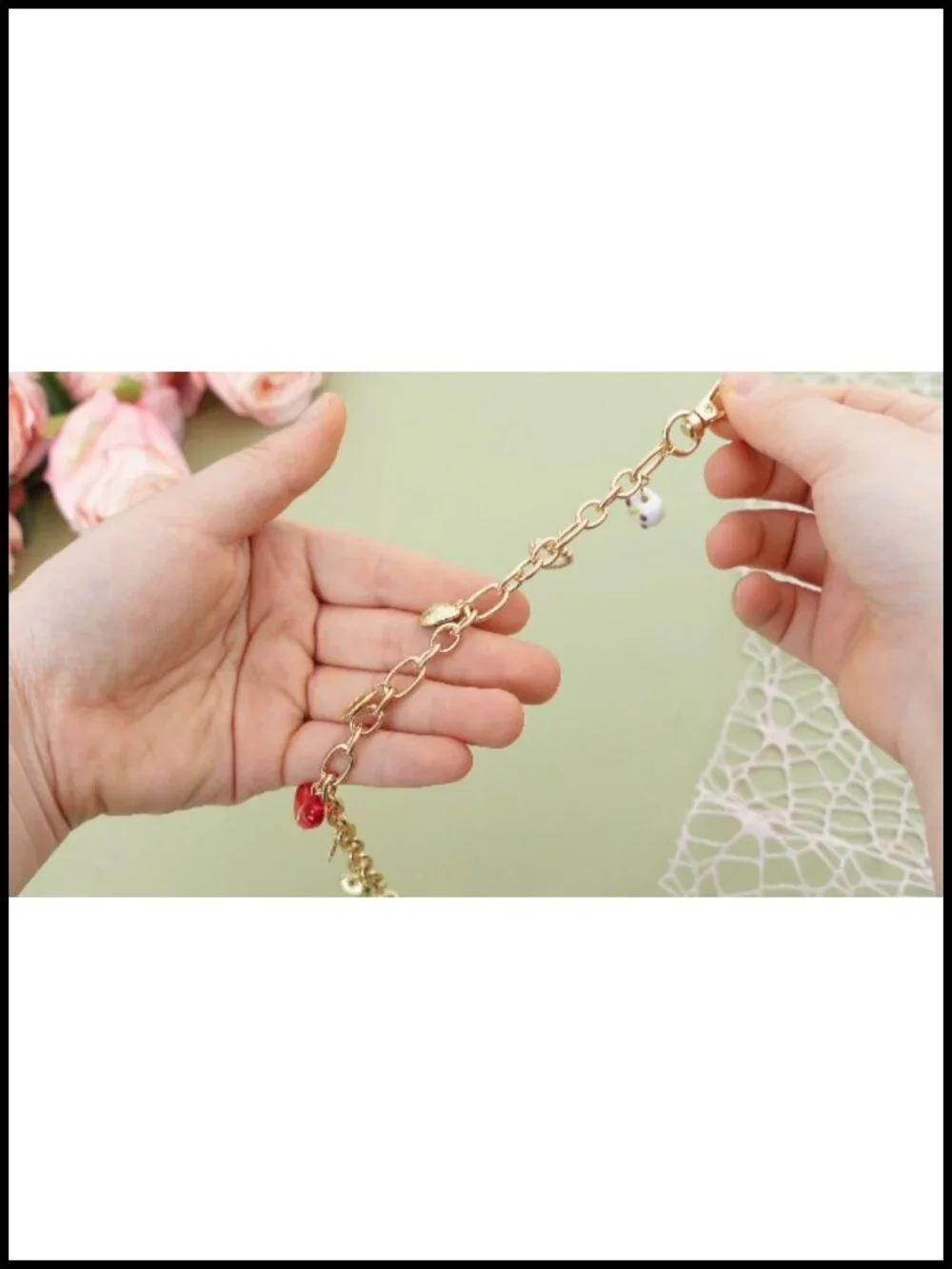 8 Pcs Bag Charms Set Gold Alloy Metal Chain Extender for Handbags Purse Wallet